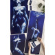 Siren’s Breath Fine Art Print — Underwater Female Figure in Prussian Blue