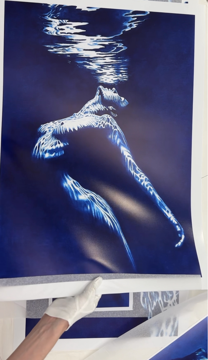 Siren's Song — Prussian Blue Underwater Nude Print