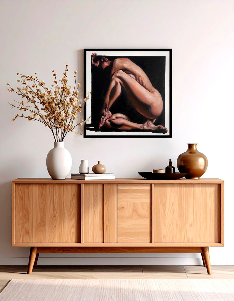 Within_Myself – Contemporary Figurative Oil Painting, Comfort Zone Series