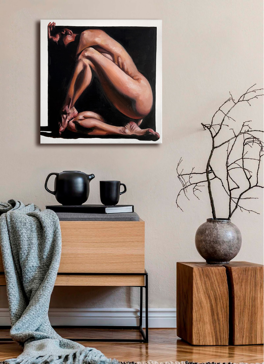 Within_Myself – Contemporary Figurative Oil Painting, Comfort Zone Series