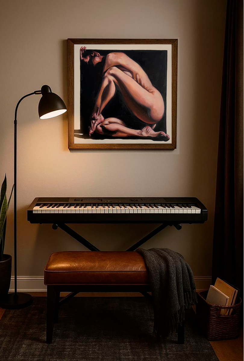 Within_Myself – Contemporary Figurative Oil Painting, Comfort Zone Series