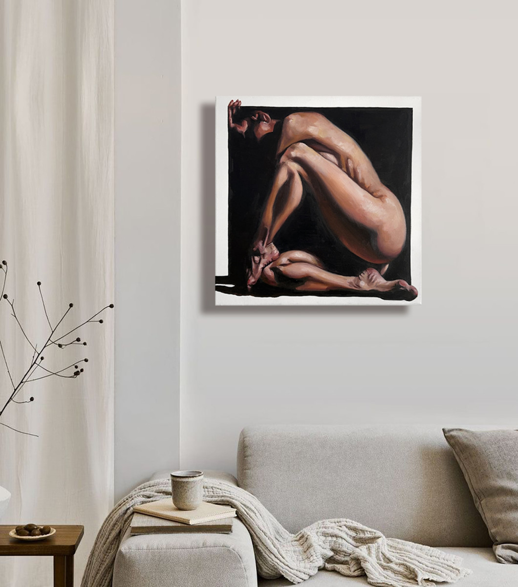 Within_Myself – Contemporary Figurative Oil Painting, Comfort Zone Series