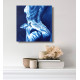 Turn the Other Cheek – Blue Female Nude with Fish Shadow