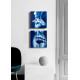 Turn the Other Cheek – Blue Female Nude with Fish Shadow