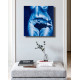 Something Fishy – Blue Female Nude with Fish Shadow