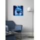 Something Fishy – Blue Female Nude with Fish Shadow