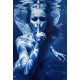 The Mermaid's Enigma – Underwater Female Figure with Blue Water Reflections. Fine Art Print.