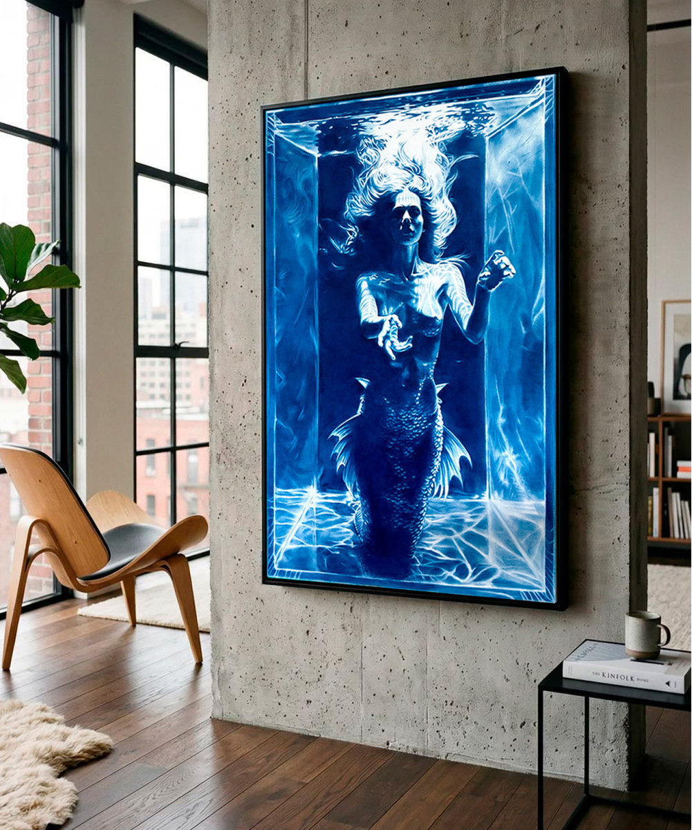 The Mermaid's Secret — A Figure Holding What the Depths Refuse to Give Up