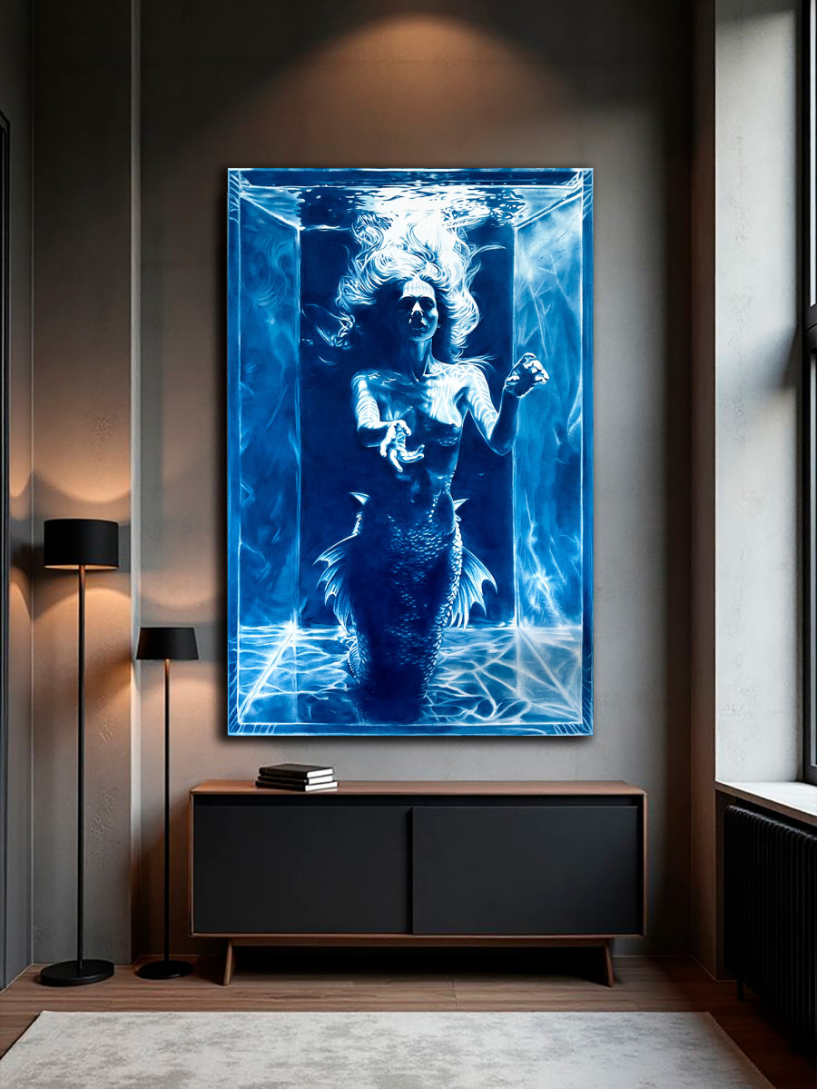 The Mermaid's Secret — A Figure Holding What the Depths Refuse to Give Up
