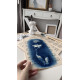 Muse №3 - Contemporary Blue Figurative Painting on Vintage Sheet Music – Female Form, Cyanotype Style, Inspirational Art Series