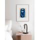 Muse №3 - Contemporary Blue Figurative Painting on Vintage Sheet Music – Female Form, Cyanotype Style, Inspirational Art Series
