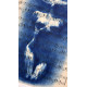 Muse №3 - Contemporary Blue Figurative Painting on Vintage Sheet Music – Female Form, Cyanotype Style, Inspirational Art Series