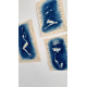 Muse №3 - Contemporary Blue Figurative Painting on Vintage Sheet Music – Female Form, Cyanotype Style, Inspirational Art Series