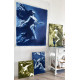Carrying the Light – Underwater Female Nude in Deep Blue