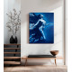 Carrying the Light – Underwater Female Nude in Deep Blue