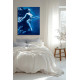 Carrying the Light – Underwater Female Nude in Deep Blue