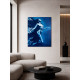 Carrying the Light – Underwater Female Nude in Deep Blue