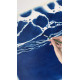 Large Blue Siren Painting – Mythological Water Figure