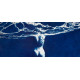 Large Blue Siren Painting – Mythological Water Figure