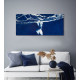 Large Blue Siren Painting – Mythological Water Figure