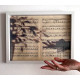 Shadow Sonata No.1 — Pastel Silhouette Art on Vintage Music Sheet