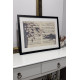 Shadow Sonata No.1 — Pastel Silhouette Art on Vintage Music Sheet