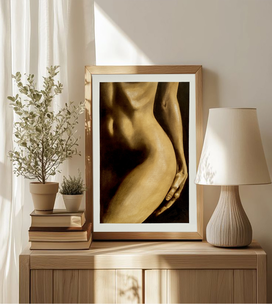 Innocent Lie II - Beautiful Female Nude in Warm Dark Tones
