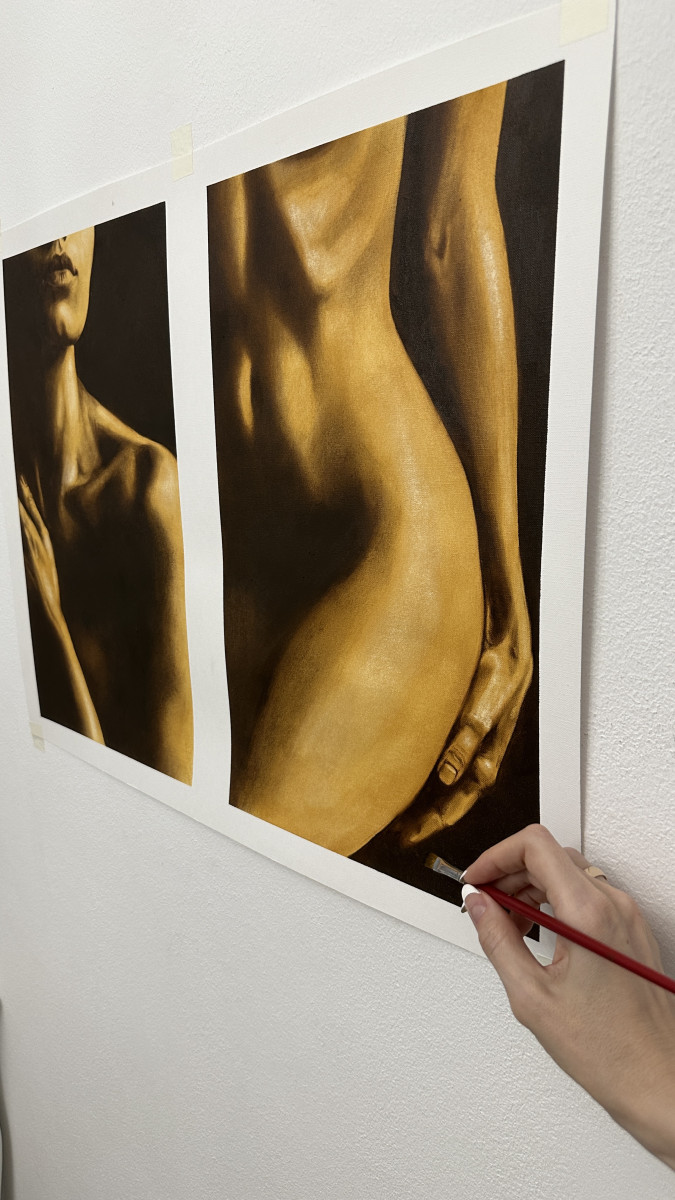Innocent Lie II - Beautiful Female Nude in Warm Dark Tones