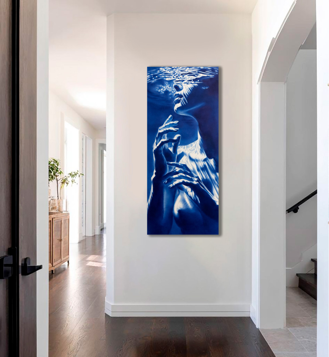 The Mermaid's Curiosity — Blue Water Ocean Nude