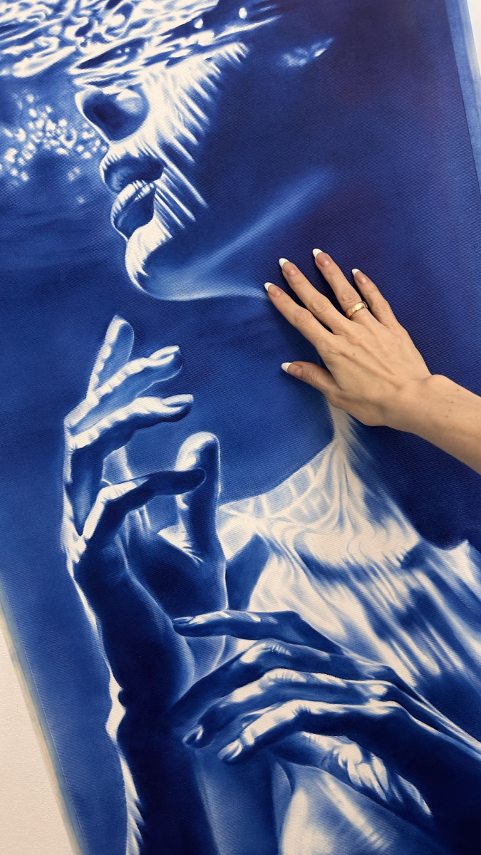 The Mermaid's Curiosity — Blue Water Ocean Nude