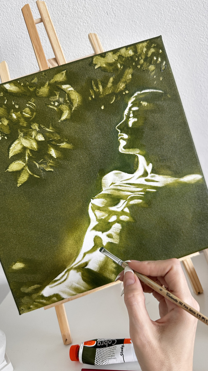 The_Forest_Nymph_Awakens - Olive Green Summer Morning in Shadows