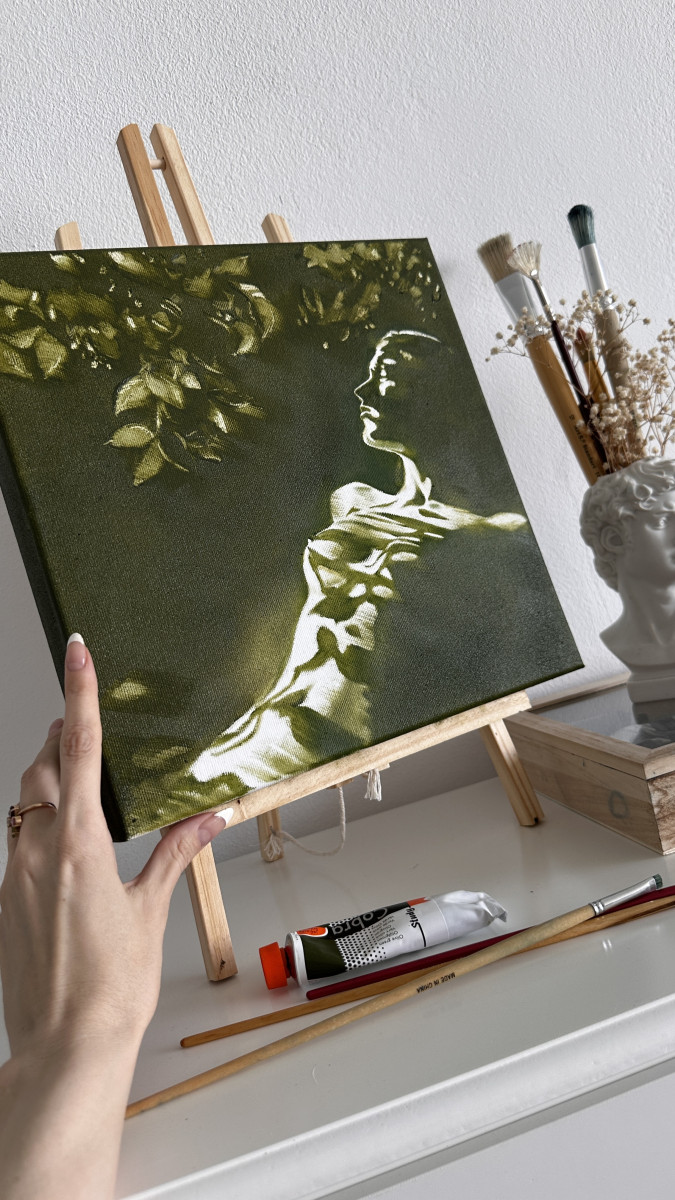 The_Forest_Nymph_Awakens - Olive Green Summer Morning in Shadows