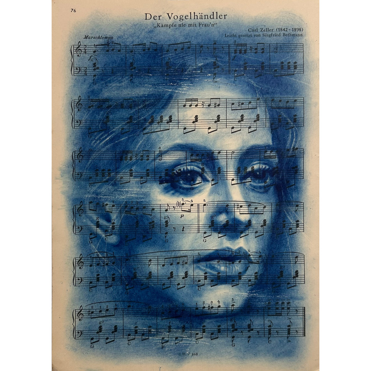 Muse №5 -Blue Female Portrait