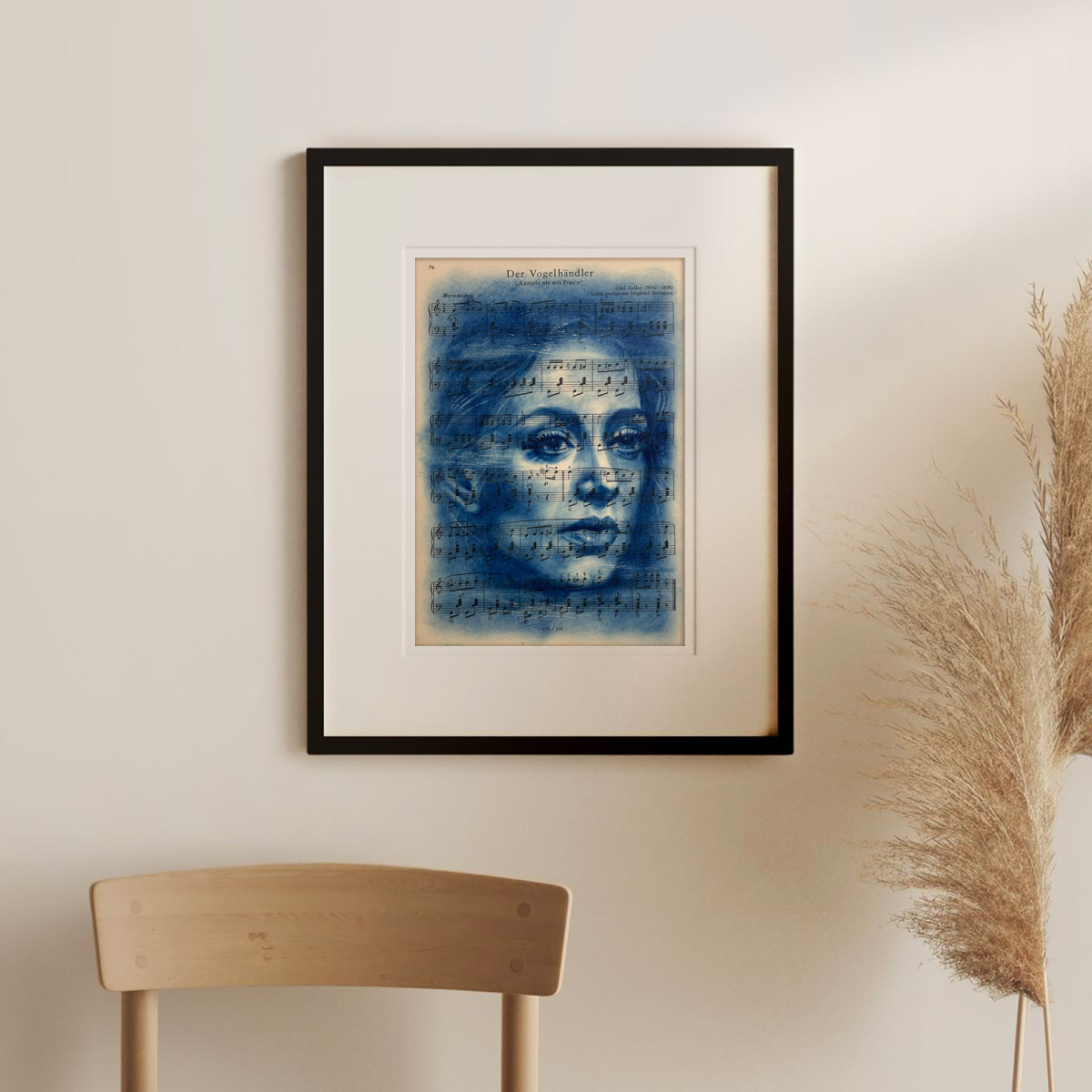 Muse №5 -Blue Female Portrait