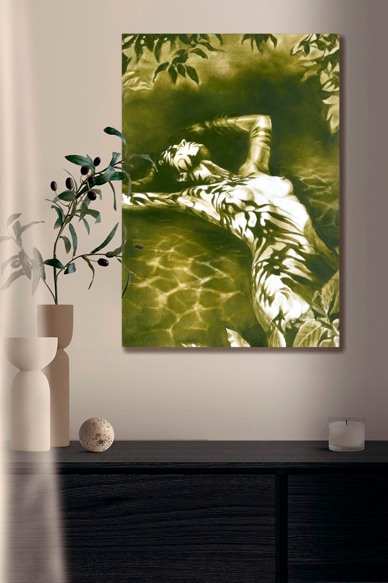 The Forest Nymph’s Midday Nap - Olive Green Shadow Nude