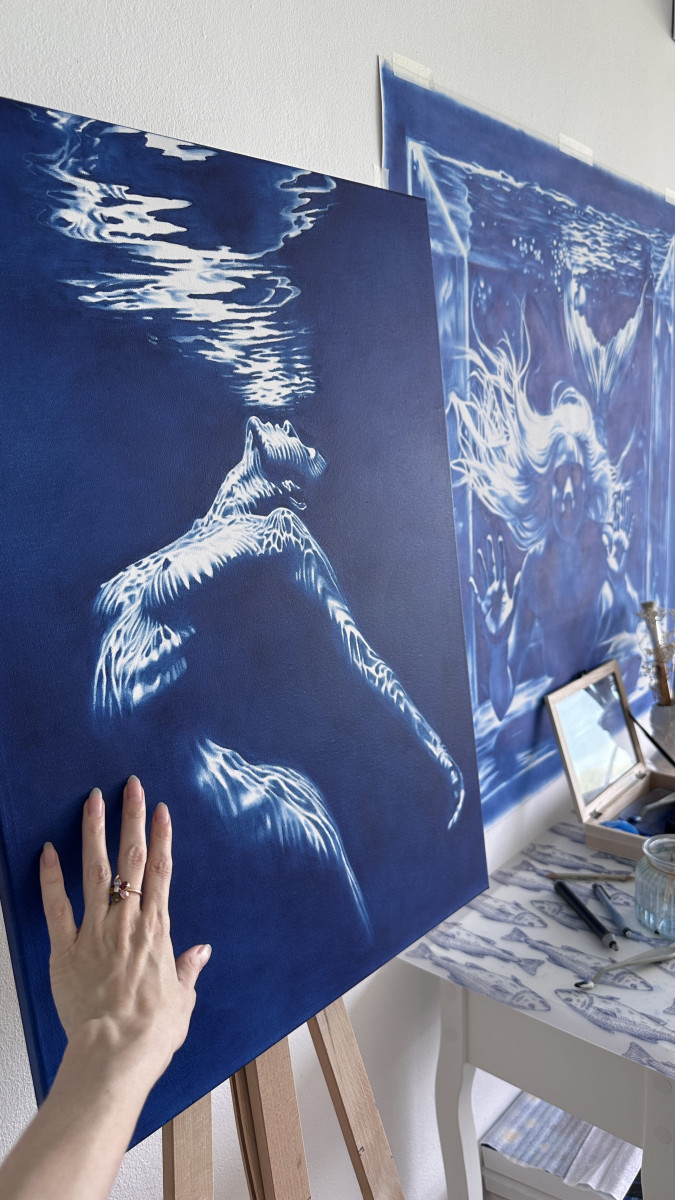 Siren’s Song - Deep Blue Underwater Nude