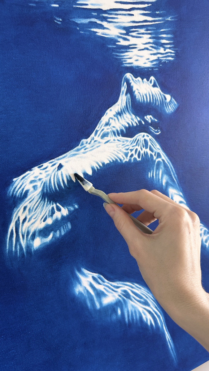 Siren’s Song - Deep Blue Underwater Nude