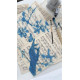 Muse №7 - Blue Painting on Vintage Sheet Music – Hand, Leaves and Butterfly, Cyanotype Style Nature Inspired Minimalist Wall Art