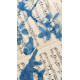 Muse №7 - Blue Painting on Vintage Sheet Music – Hand, Leaves and Butterfly, Cyanotype Style Nature Inspired Minimalist Wall Art