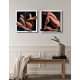 Comfort Zone – Contemporary Figurative Nude Diptych, Original Oil Paintings on Canvas