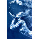 The Mermaid's Kiss – Fleeting Memory, Underwater Reflections in Blue Ocean