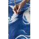 The Secret of the Mermaid - Large Blue Surreal Ocean Wall Decor, Conceptual Feminine Artwork