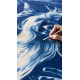 The Secret of the Mermaid - Large Blue Surreal Ocean Wall Decor, Conceptual Feminine Artwork