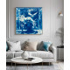 The Secret of the Mermaid - Large Blue Surreal Ocean Wall Decor, Conceptual Feminine Artwork