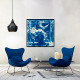 The Secret of the Mermaid - Large Blue Surreal Ocean Wall Decor, Conceptual Feminine Artwork