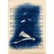 Muse №1 - Contemporary Nude Figurative Oil Painting on Vintage Music Sheet – Cyanotype Style Female Form Artwork, Inspiration Series1_Muse_No1_Shilo_Julia_contemporary_nude_art2_Muse_No1_Shilo_Julia_figurative_oil_painting3_Muse_No1_Shilo_Julia_nude