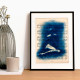 Muse №1 - Contemporary Nude Figurative Oil Painting on Vintage Music Sheet – Cyanotype Style Female Form Artwork, Inspiration Series1_Muse_No1_Shilo_Julia_contemporary_nude_art2_Muse_No1_Shilo_Julia_figurative_oil_painting3_Muse_No1_Shilo_Julia_nude