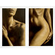 Naked Truth / Innocent Lie II  -Contemporary Nude Diptych Female Body
