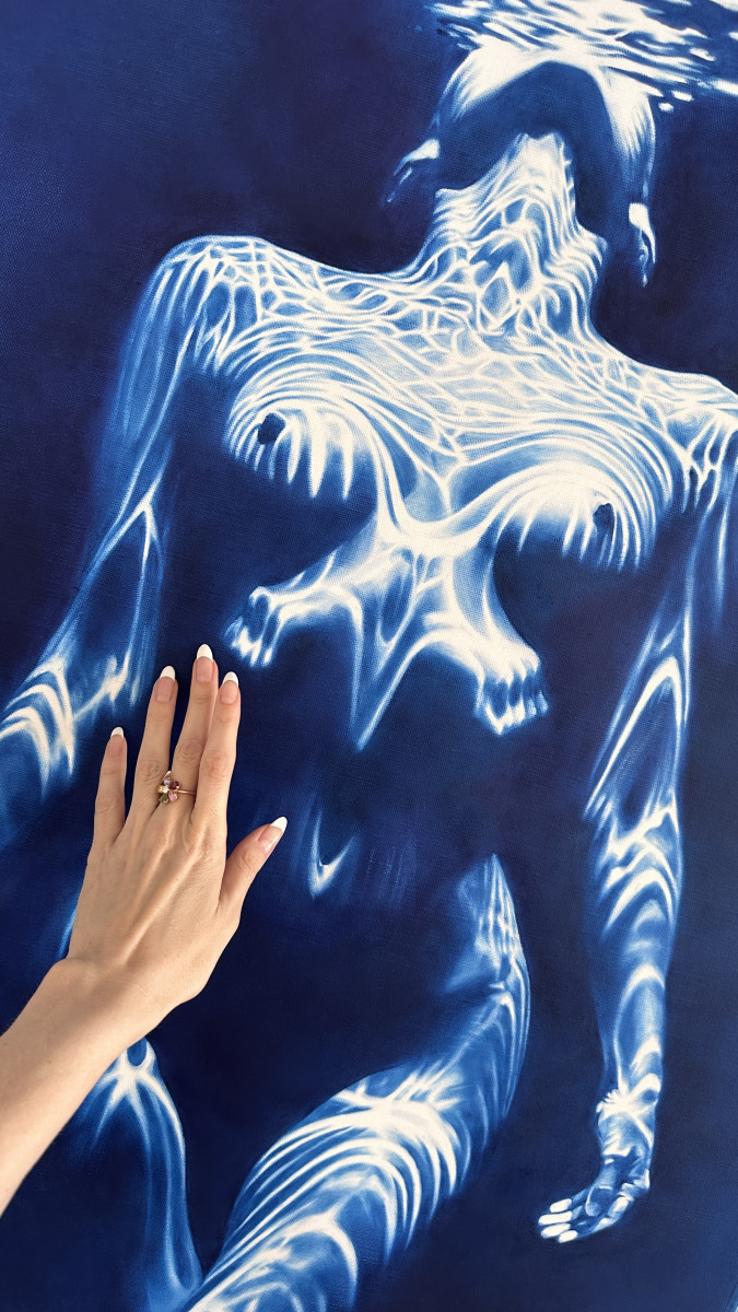 Siren's Breath - Large Blue Underwater Nude