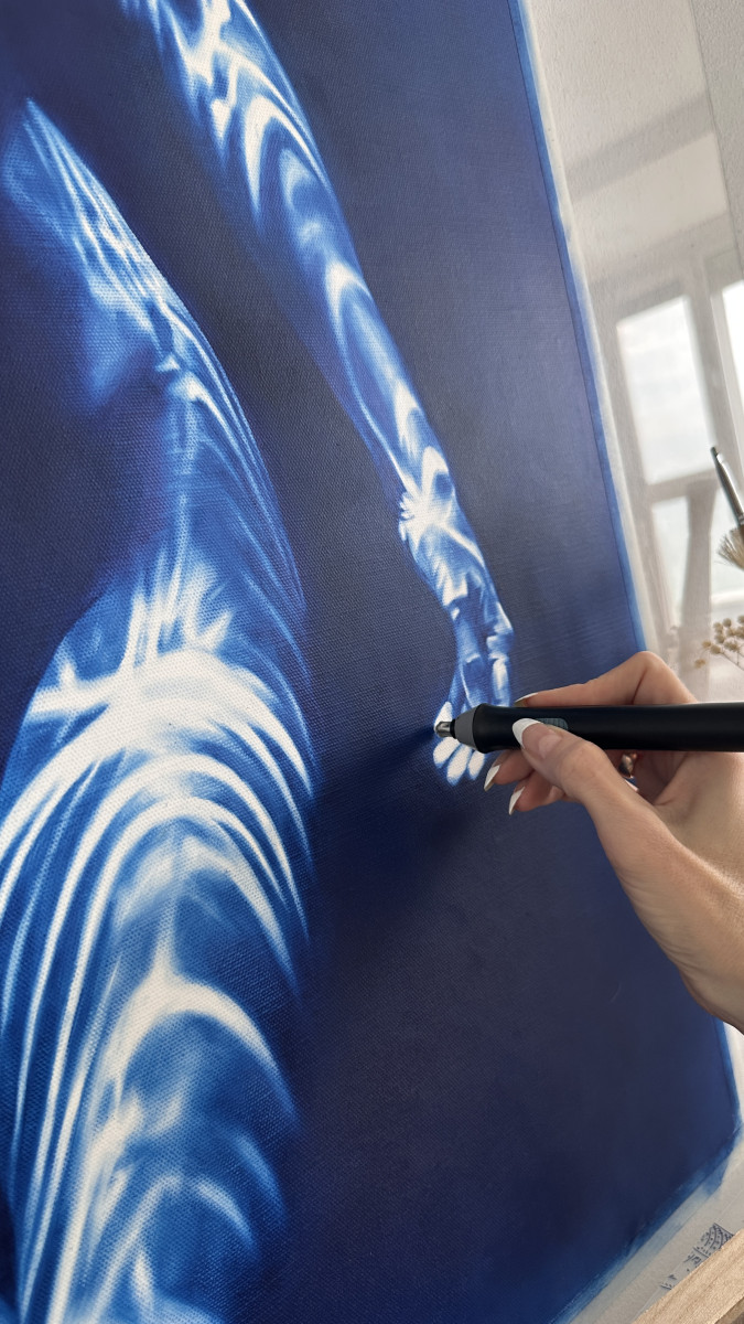 Siren's Breath - Large Blue Underwater Nude